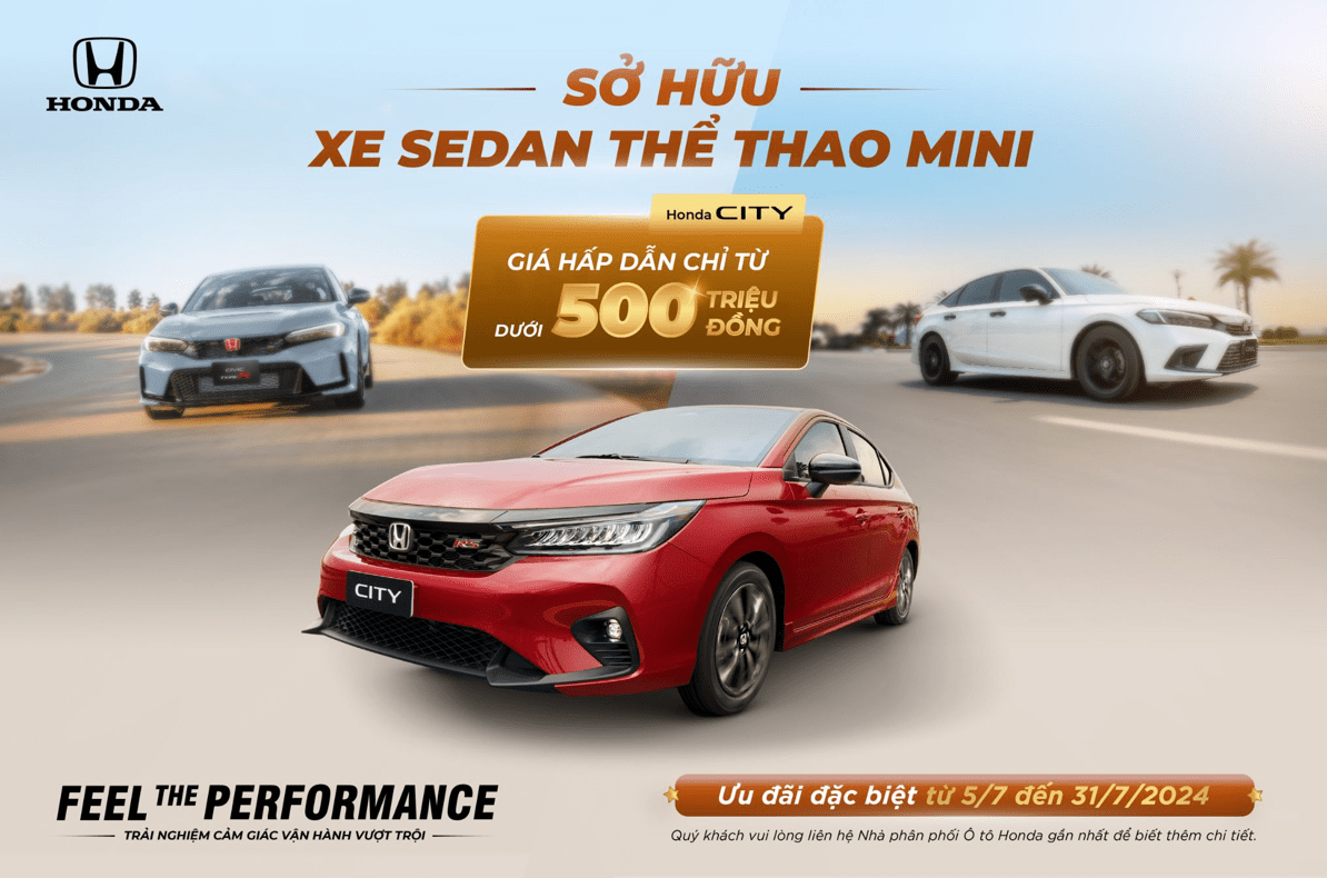 Anh dai dien post promotion T73 1 Chương trình khuyến mại của các dòng xe ô tô Honda trong tháng 7 năm 2024 - Đặc biệt Honda City với giá hấp dẫn chỉ từ dưới 500.000.000 đồng