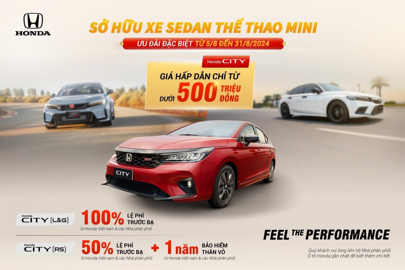 Honda KV City August 2024 final ver2 01 CHÍNH THỨC GIẢM 50% LỆ PHÍ TRƯỚC BẠ ĐỐI VỚI Ô TÔ SẢN XUẤT, LẮP RÁP TRONG NƯỚC.